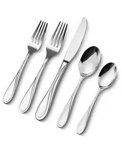 VEVOR 30-Piece Silverware Set, TikTokShopBlackFriday, Food-Grade Stainless Steel Flatware Utensils, Mirror Finished Cutlery Set, Dishwasher Safe Eating Tableware for Kitchen Home, Service for 6, Include Knife Fork Spoon