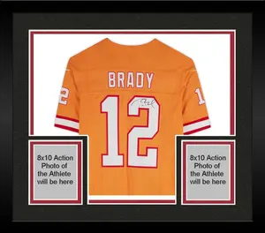 Framed Tom Brady Tampa Bay Buccaneers Autographed Nike Vapor F.U.S.E Limited Orange Jersey - Fanatics Authentic Certified