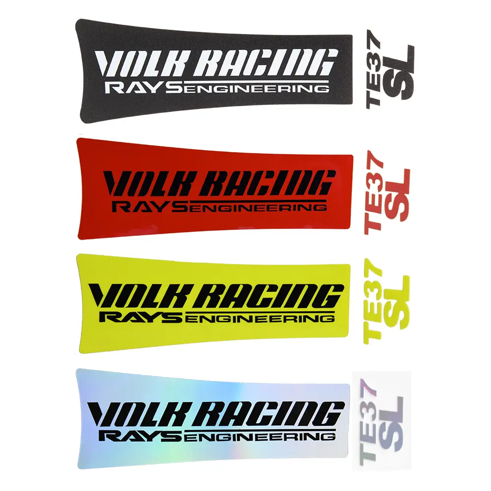 JDM Car Wheel Stickers VOLK RACING RAYS TE37SL Fluorescent & Reflective TE37 SL Sport Rim Sticker Decal Accessories