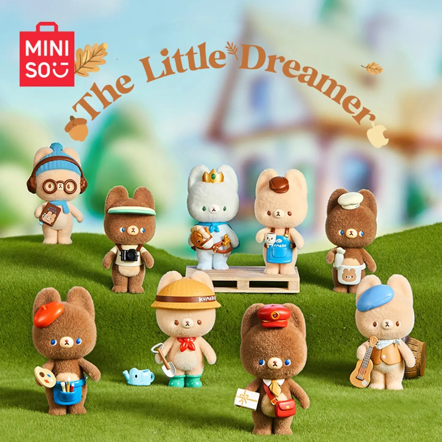 Miniso KUMARU Little Dreamer Series Blind Box Figurines - Blind Bag Collectible Bear Stuffed Toy, Surprise Gift for Friends