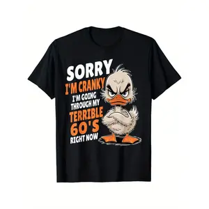 'S & 'S Short  Humorous Vintage T-Shirt from The 60S That Says 'Apologies for My Crankiness, I'M Experiencing My Awful 60S.' A Great Gift Idea for a 60Th Birthday, This Soft And Stretchy Shirt Is Suitable for Both Men And Women, Plus Size
