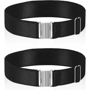 2Pcs Women’s Garter Belts Plus Size Adjustable High Elastic Garter Belt Fastening Garter Belts Stretchy Leg Ring Black Bands for Women Skirt Decoration Jazz Dance High Socks