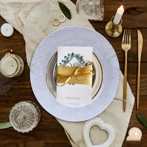 JIT 13inch Chargers Plates, Silver Chargers Plates, Shatterproof Reusable Easy to Clean, used for Backyard Wedding, Halloween, birthday, Christmas decorations, and table ornaments decorations Set of 6