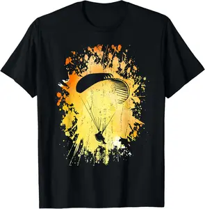 100%cotton Skydiving Paragliding Skydiver Extreme Sports Paint Splatter T-Shirt Top Vintage