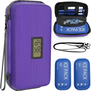Insulin Cooler Travel Case Portable Refrigerated Medicine Organizer Bag for Diabetic Supplies, TSA Approved Medication Cooling Case with 2 Ice Packs, Perfect for Insulin/Pens/Vials