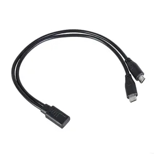 USB Type C Splitter Y Cable 1 Female to 2 male Extension Cord Power Adapter Converter for PC mobile phone Car Charging