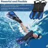 Adjustable Scuba Fins with Storage Net Bag, Travel Size Swimming Flippers, Unisex Snorkeling Diving Gear, Summer Water Sports