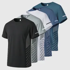 Men's Street Sporty Athletic T-Shirt, Short Sleeve Crew Neck Tee for Gym Daily Casual Streetwear, Great for Workout Fitness and Street Style  3PCS