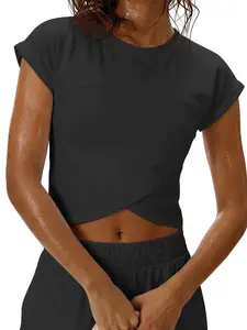 Women's Sleeveless Fitness Top, Summer Short Sleeve Loose Fit Sports Shirt, Outdoor Yoga Gym Running Rock Climbing Activity