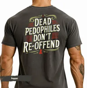 Vintage Printed Dead Pedphiles T-shirt, Vintage Printed Tee for Men, Gift For Him, Gift For Men, Vintage Shirt for Men for Women.