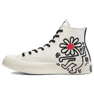 Keith Haring x Converse 1970s High-Top Canvas Sneakers Unisex White Black