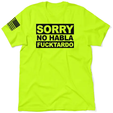 F*cktardo - Hi Visibility Safety Yellow Work T-Shirt Jersey Menswear Men's 30-Day Guarantee Cotton/Poly Blend | Graphic tees Apparel Casual Tshirt