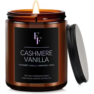 Cashmere Vanilla Scented Candle for  Soy Wax Candle,  Candle  for Women Men, 7oz