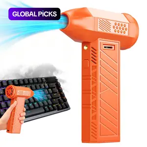 Compressed Air Dust Blower with LED Light, Usb Rechargeable Blower, Cordless Rechargeable Vacuum Cleaner for Keyboard PC Cleaning, Car Home, jet duster, dust-off compressed gas duster, air duster for car, air spray can duster computer