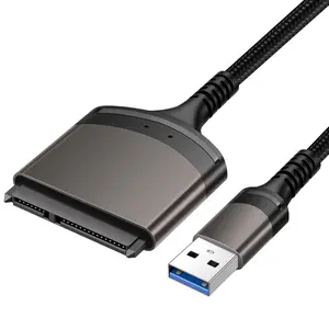 SATA to USB Adapter Cable, USB 3.0 to SATA III Hard Drive Adapter for 2.5'' SSD/HDD Data Transfer, Support UASP - 9 Inchs, Aluminum Shell & Nylon Cord