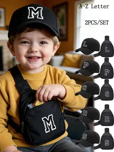 Baseball Cap Choose A-Z Letters, Personalized Cap, Customizable Hats, Stylish and Soft Design for All Face Shapes, Cute Kids Baseball Hat 3-8Y