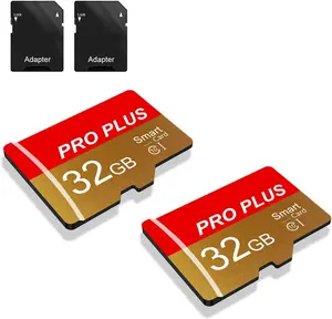 2 Pack TF Card 32GB with Adapter, High Speed Memory Card, UHS-I C10 A1 Memory TF Card for Tablet/Mobile Phone/Camera/ Audio/ Console (TF162 Red  32GB)