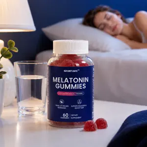 Nature's Gate Melatonin Gummies with Magnesium & L-Theanine | Sleep Support Supplement | Relaxation & Nighttime Wellness | 60 Gummies