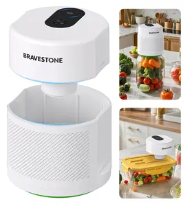 Mason Jar Vacuum Sealer Kit, 3-in-1 Automatic Electric Food Vacuum Sealer Machine for Canning Jars and Zipper Bags, Auto-stop ,White)