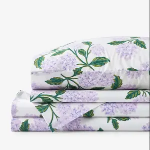 Hydrangea Classic Cool Cotton Percale Bed Sheet Set