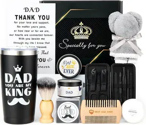 Fathers Day Gift,Father's Gifts from Daughter Son Birthday Gifts for Daddy Dads,Best Dad Ever Mens Black Gift Basket Ideas Set with Tumbler,Comb,Presents for Dad,Father,Papa,Husband,Boyfriend