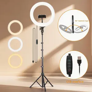 10" Selfie Ring Light with Tripod Stand, Multi-Scene Dimmable LED Fill Light for Live Streaming, TikTok Videos, and Portrait Photography, YouTube, Cellphone#Livestream Softbox#SummerWins#Fathersdaygift