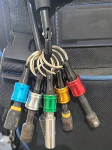 6pcs Bit Holders 1/4 Socket, Multipurpose Switchable, Hex Shank Screwdriver Bit Holder for Impact Driver Drill Bit Keychain Extension Bar Quick Release Easy Change, Replaceable Screwdriver Bits, Screwdriver Bit Holders for Tools & Home Improvement Gift