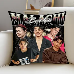 1pc Malachi Barton Themed Decorative Cushion Cover - Double-Sided Printed Square Pillowcase with Zipper Closure, Contemporary Style for Bed, Sofa, Dorm, Office & Party Decor - Ideal Christmas Gift for Fans, Pop Culture Home Accent