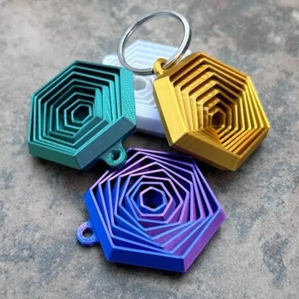 Hexagon Fidget Keychain - Durable and Portable