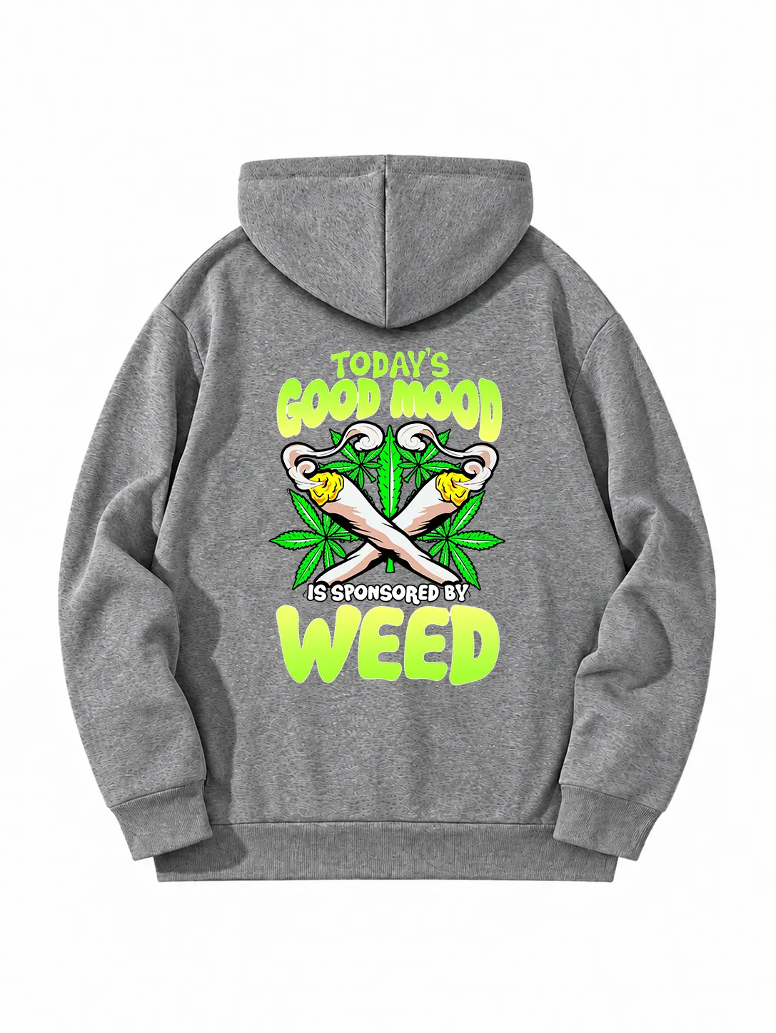 Men's Cotton-Polyester Pullover Hooded Sweatshirt - Colorful 420 Stoner Design, Funny Cannabis Leaf & Joint Graphic, Festival Streetwear, Weed Lover Gift, Casual Everyday Wear