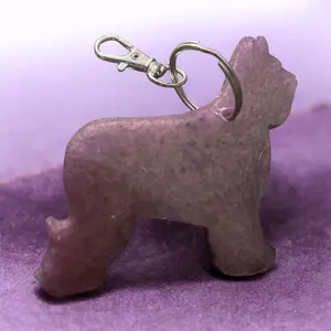 Briard Epoxy Resin Keychain