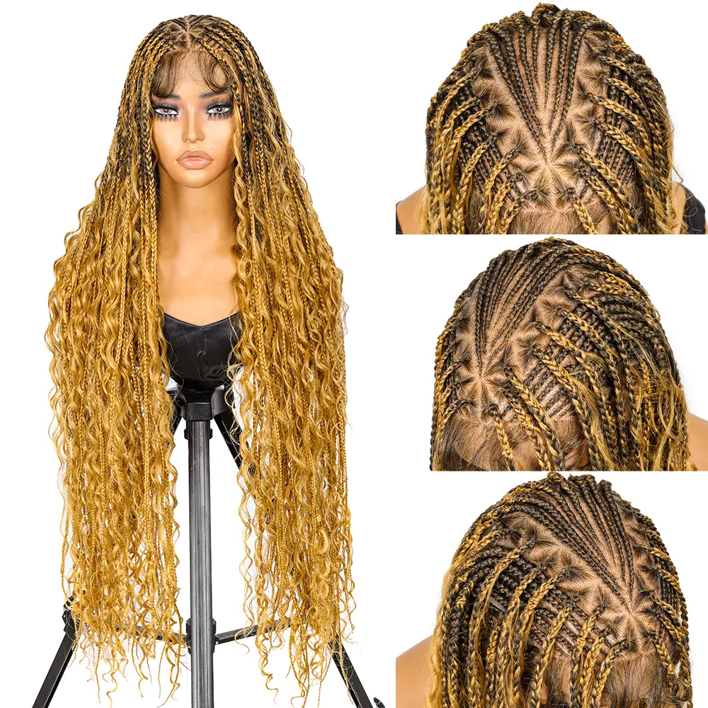 SuperNova #T1B/27/144 36” Boho Style Full Lace Braided Wig - Special Top Design | Lightweight, Versatile & Trendy | Perfect for Any Occasion | Elevate Your Look with Effortless Glamour #Summervibes