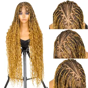 Valentine's Day SuperNova #T1B/27/144 36” Boho Style Full Lace Braided Wig - Special Top Design | Lightweight, Versatile & Trendy | Perfect for Any Occasion | Elevate Your Look with Effortless Glamour FallFreshness!
