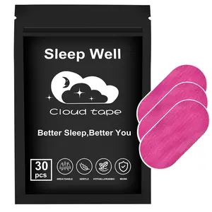 Pink Cloud Tape - (30 Strips) Breathable Mouth Tape for Rest & Recovery. Prevents Snoring and Improves Nasal Oxygen Intake. Soft Medical Grade, Hypoallergenic, Gentle Adhesion, Latex Free Healthcare
