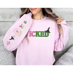 Wicked the Musical Sweatshirt Hoodie, Wicked Movie Sweatshirt, Wizard of Oz Movie Fan Gift, Wicked Broadway, Pink Witch, Green Witch