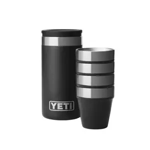 YETI Shot Glasses with Case - BLACK 1.7oz - Durable Design for Everyday Use