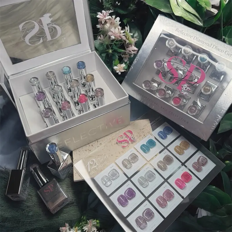 Reflective Diamond Disco Gel - 12 Color Collection for Nail Art