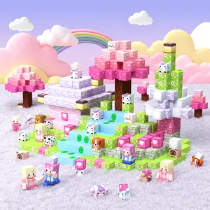 STEM Game-based Unicorn Magnetic Building Blocks 100Pcs - Sweet Pink Color Palette, Stable Magnetic Design, High-Quality ABS Plastic, Safe & Durable, Portable & Easy for Small Hands, Perfect for Kids Aged 36 Months to 12 Years