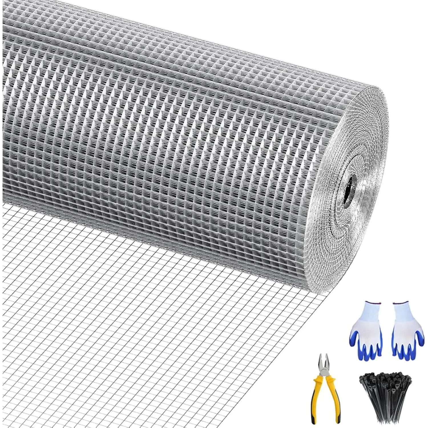 Garvee 23-Gauge Galvanized Wire Mesh Roll - 1/4" 48"x100' Hardware Cloth with Rust Protection, Outdoor DIY Fence for Chicken Coop, Raised Garden Beds, Gutter Guards, Craft Projects, Durability