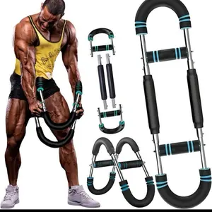 Twister Arm Trainer, 60-110lb Adjustable Chest Workout Equipment, Arm Trainer, Arm Strength Trainer, Portable Power Twister Bar, Portable Spring Resistance for Home Workout Equipment
