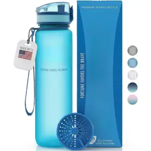 Sports Water Bottle 32oz - Fast Flow Flip Top Lid - BPA & BPS Free Leakproof Reusable - Lightweight Non-Toxic Tritan Plastic 1 Liter - Gym Hiking Office School Travel