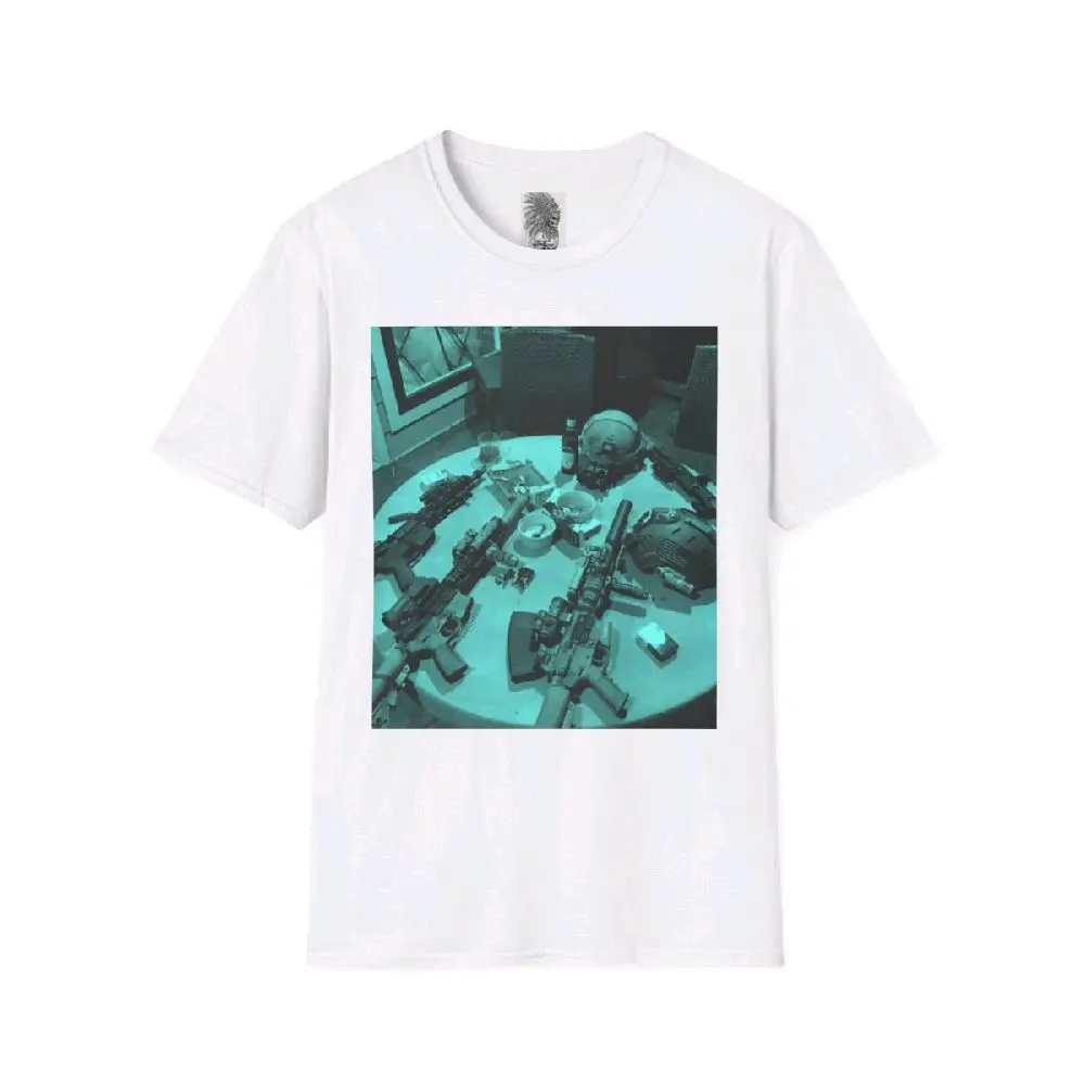 Cp Tactical Brand SMOKE & CHILL White Tee - Unisex T-Shirt with Unique Graphic, Lightweight 100% Ring-Spun Cotton, Classic Fit, Crew Neckline - Casual