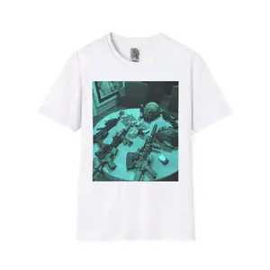 Cp Tactical Brand SMOKE & CHILL White Tee - Unisex T-Shirt with Unique Graphic, Lightweight 100% Ring-Spun Cotton, Classic Fit, Crew Neckline - Casual