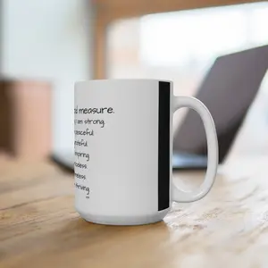 15oz Black Accent Ceramic Mug Inspirational Motivational High Quality Durable Lead & BPA-Free Microwave Safe - SPOKE Custom Products
