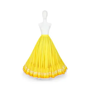 Hoja de Maiz Doble Vuelo Folklórico Practice Skirt – Amarillo