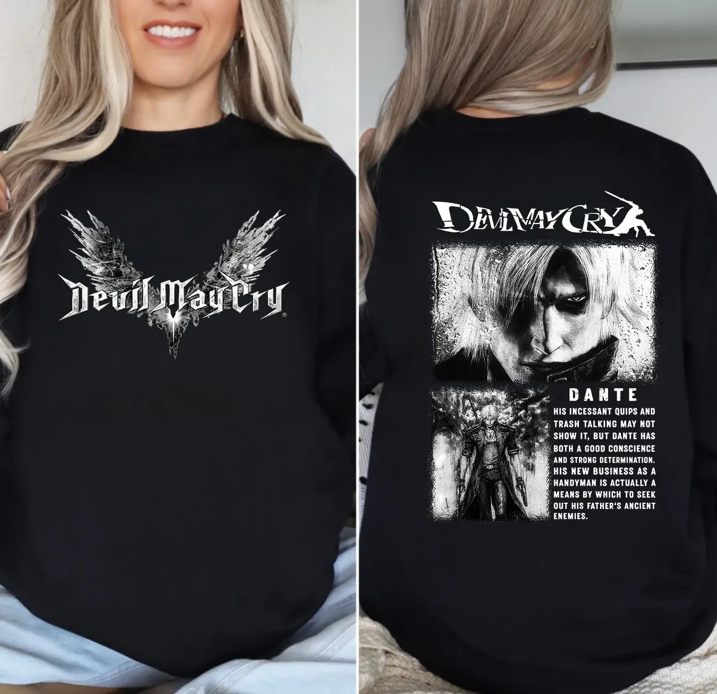 DMC Doubled Side Shirt Dante Devil May Cry Shirt