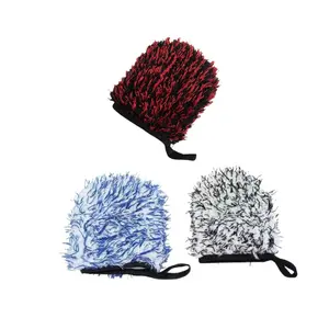 Wheel Cleaner Mitts for Car, Microfiber Wheel Cleaner for Car Detailing and Rims, Black and White, 2 Pack-MM1