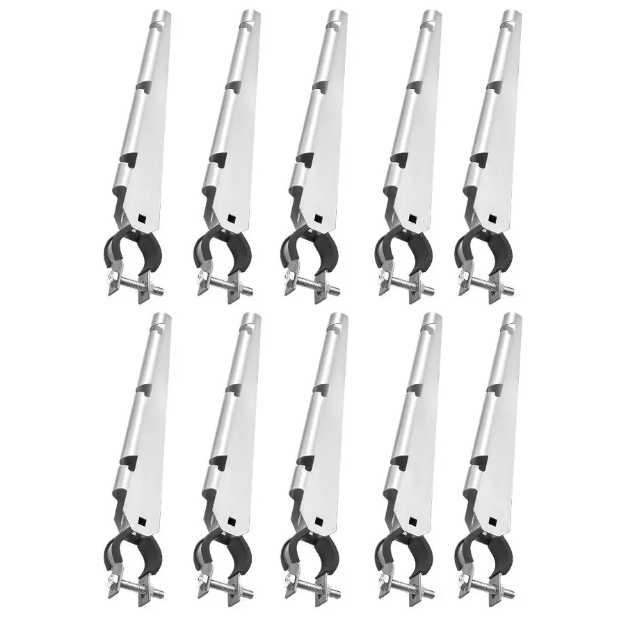 【Summerfinds】 VEVOR Barbed Wire Arm, 10 Packs 14.8 in Fence Post Extender for 1.3 to 1.5 Chain Link Fences, U Bracket Design, Galvanized Steel Fence Height Extender, Protect Privacy and Prevent Pets Jumping Offdealsforyoudays