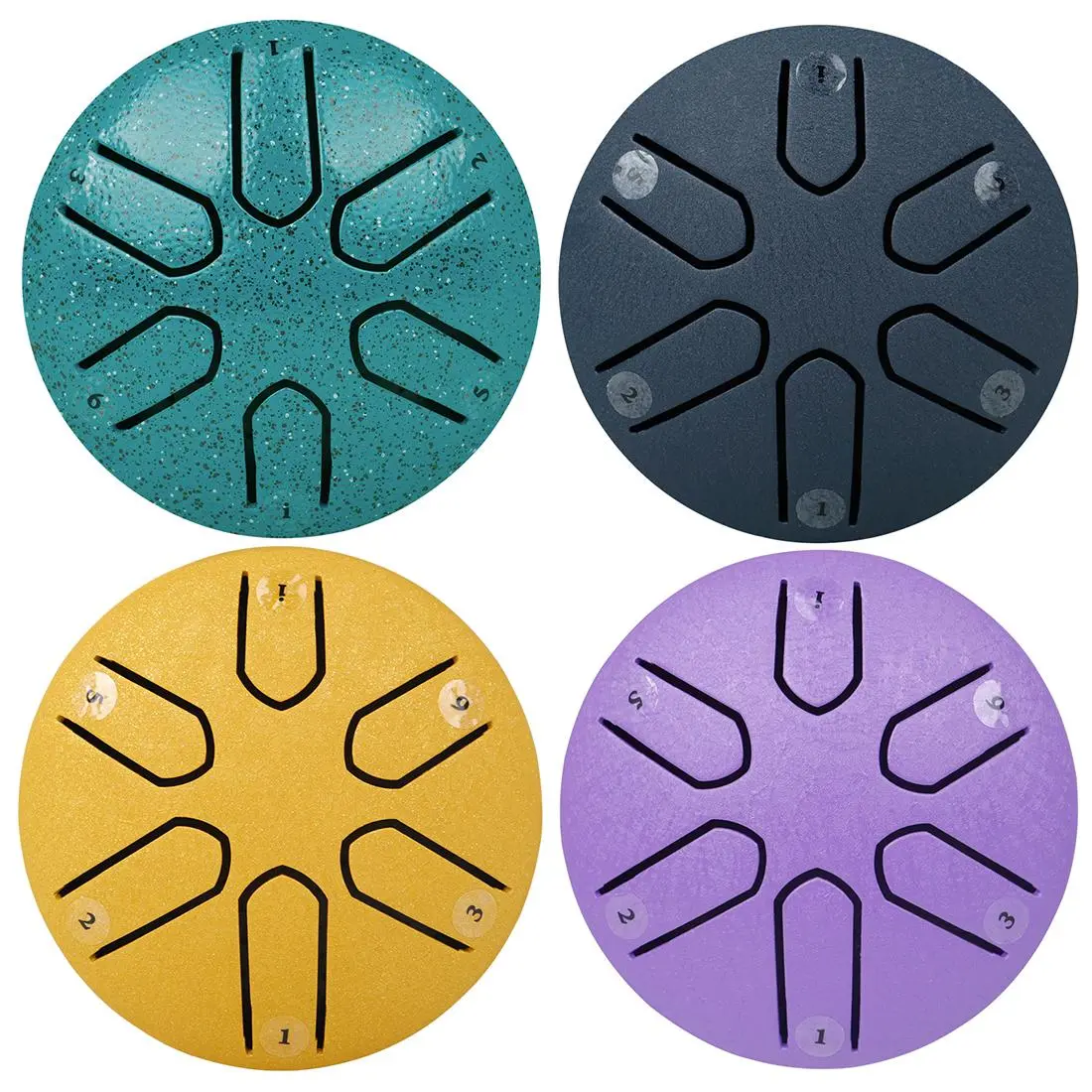 3 Inch 6 Tone Steel Tongue Drum, 1 Count Pocket Drum, Musical Instrument for Adults & Teens, Birthday Gift, Vanity Decor Accessories