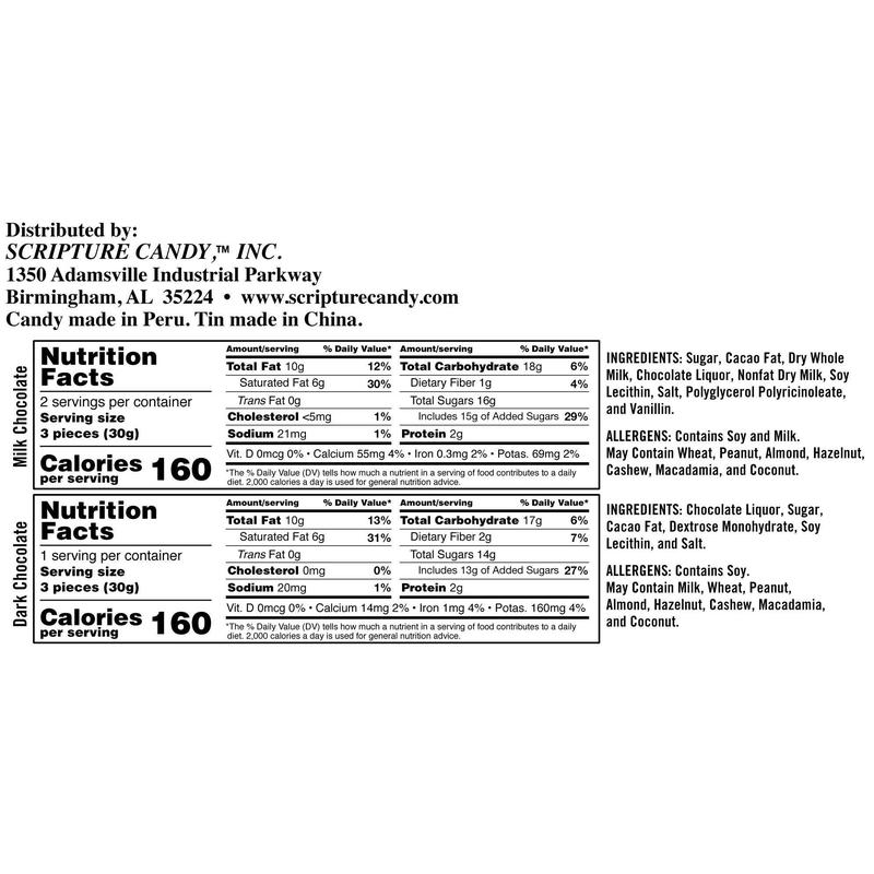 God So Loved Me, That He Gave Me You Milk & Dark Chocolate Small Red Heart Tin, 10 Pieces